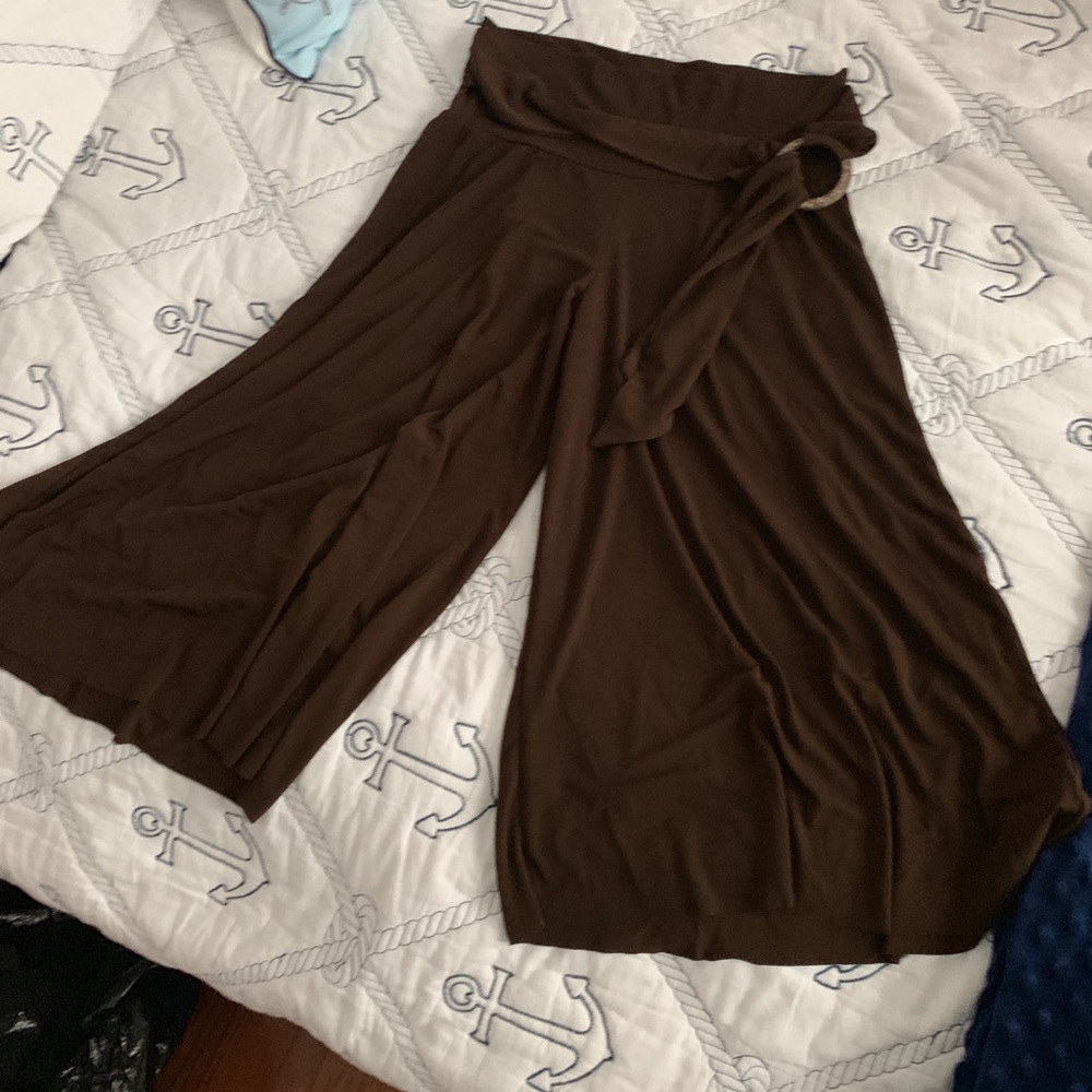 Brown gaucho pants